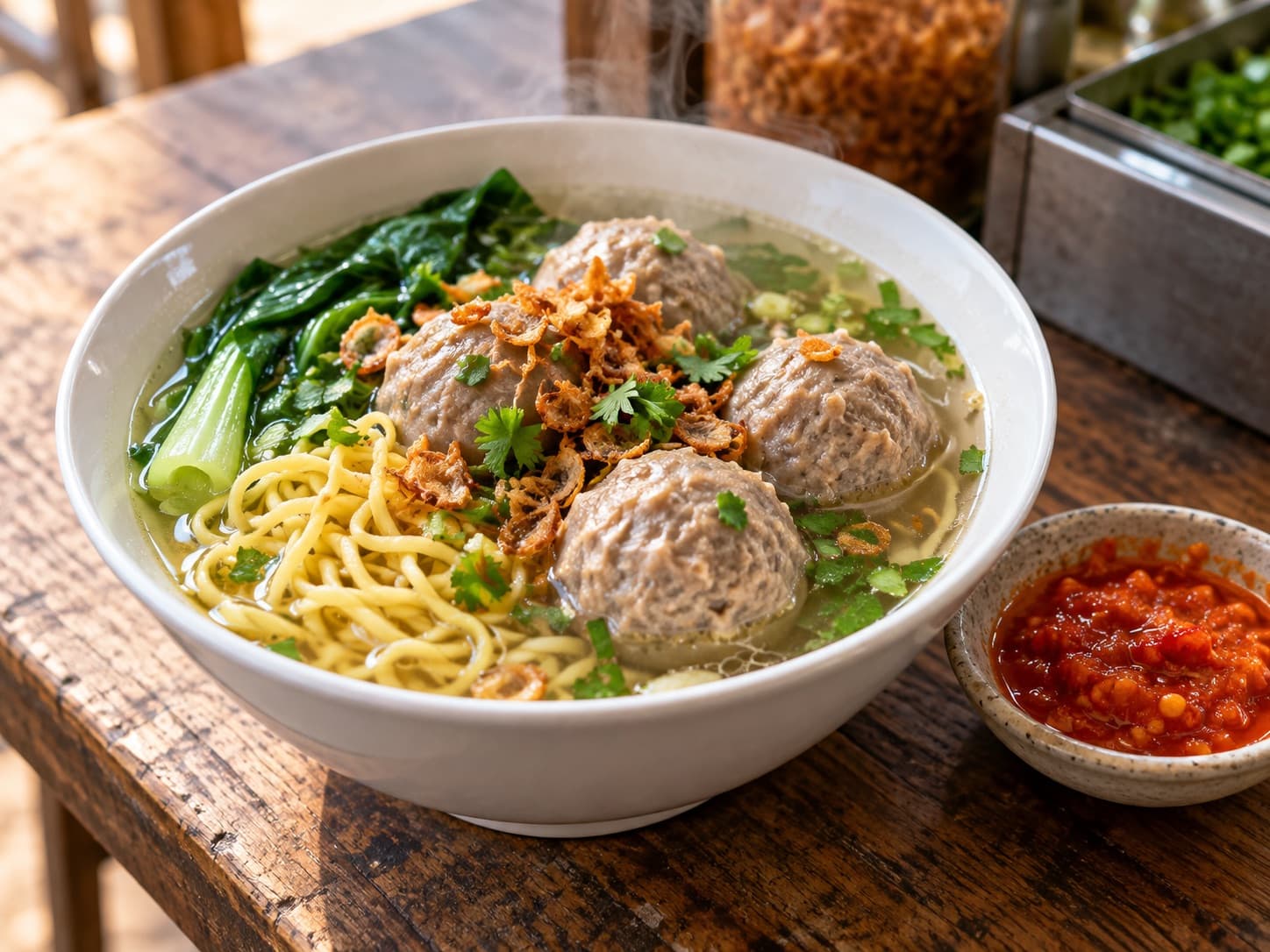 Contoh visual prompt untuk semangkuk bakso